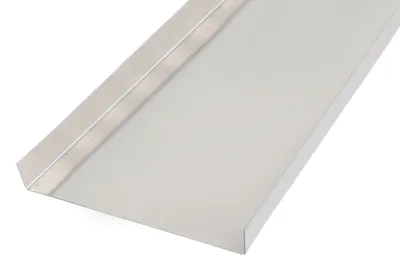 Image de Alberts 462987 Tôle lisse, bordée, en forme de U, aluminium, naturel, 1000 x 18 x 130 x 18 mm