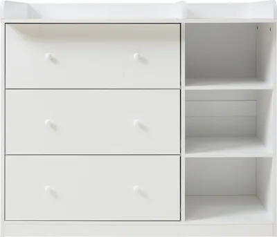 Produktbild von Wickelkommode 'Beldinupp' mit abnehmbarer Wickelaufsatz 93 x 110 x 55 cm Weiß