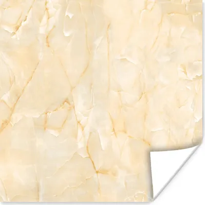 Produktbild von MuchoWow® Poster Marmor - Gelb - Weiß 75x75 cm - Wand Dekoration