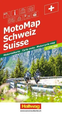 Produktbild von Hallwag MotoMap Motorradkarte Schweiz 1:275.000