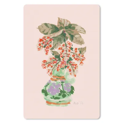 Produktbild von MuchoWow® Mauspad Mousepad Blumen - Vase - Pflanzen - Pastell 18x27 cm - Mousepads - Maus Mat - Pad - Mausunterlage