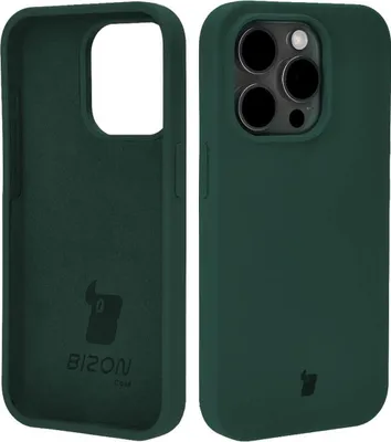 Produktbild von Bizon Soft Case für iPhone 15 Pro, Dunkelgrün