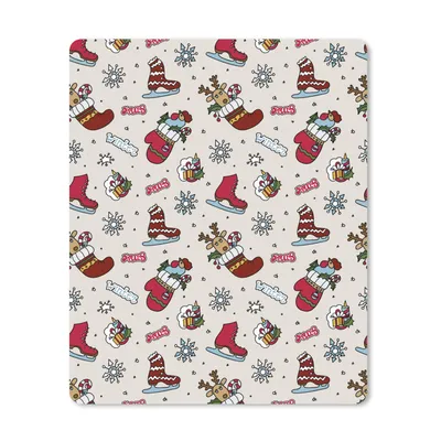 Produktbild von MuchoWow® Mauspad Mousepad Weihnachten - Schlittschuh - Weihnachtsgeschenk - Schnittmuster 30x40 cm - Mousepads - Maus Mat - Pad - Mausunterlage - Mausmatten