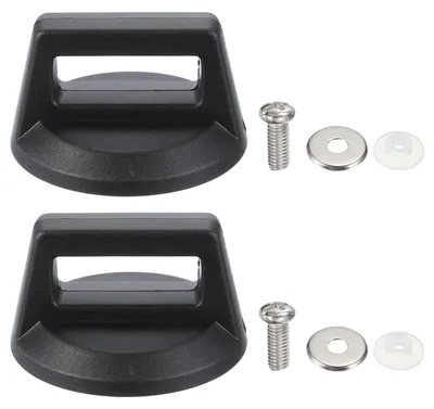 2er-Set Universal-Deckelgriff, hitzebeständig, schwarz, 8 x 4,5 cm
