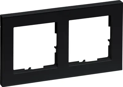 Image de Legrand SEANO+, cadre double, laqué noir, 1 pièce.