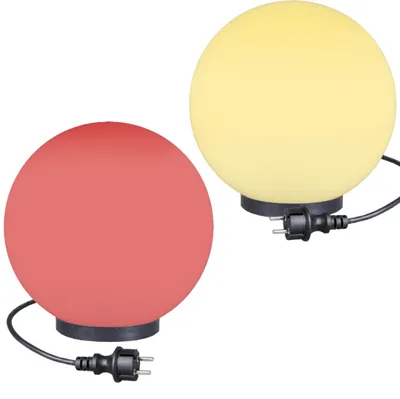 Produktbild von RGB Kugelleuchten Kugellampen 2er Set Ø 30/30cm Außemleuchte Garten Lampe LED