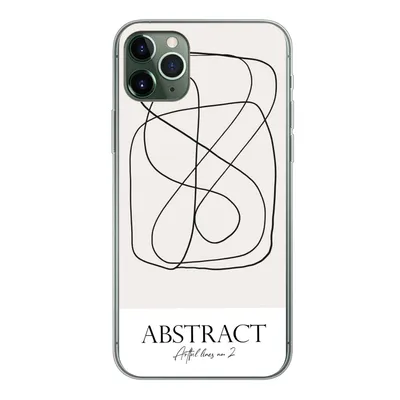 Produktbild von MuchoWow® Handyhülle Schutzhülle Hülle für iPhone 11 Pro Max Kunst - Linienkunst - Abstrakt Silikon Softcase Handy Hülle - Schutz