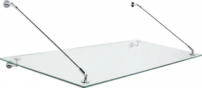 Produktbild von Glaszentrum Hagen 120x90 cm Glasvordach Klar V2A-STB