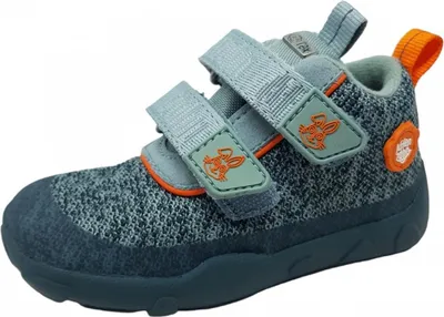 Produktbild von Affenzahn Knit Happy Hase Klettschuh Blau