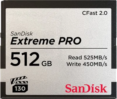 Produktbild von SanDisk Extreme PRO CFast 2.0 Speicherkarte – 512 GB