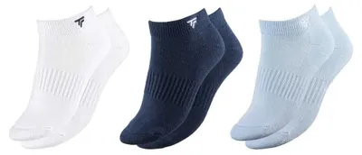Productafbeelding van Tecnifibre Korte sokken, lage snit, 3 paar, wit/blauw, maat EU 40-44, wit/blauw, maat EU 40-44