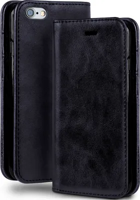 Produktbild von moex® Klapphülle kompatibel mit iPhone 6s / iPhone 6 - Hülle mit Kartenfach, Marineblau