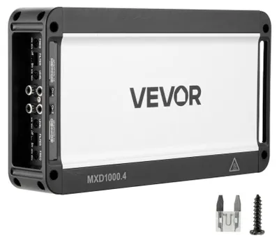 Produktbild von Auto-Verstärker, 4-Kanal, Klasse D – 4 x 500 Watt Leistung – Aluminiumlegierung, schwarz