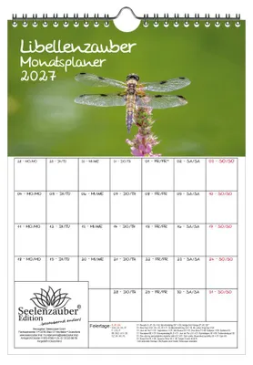 Produktbild von Libellenzauber Planer DIN A4 Kalender für 2027 - Seelenzauber