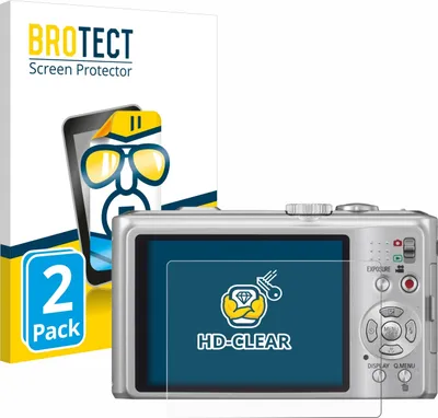Produktbild von 2x Für Panasonic Lumix DMC-TZ10 Schutzfolie BROTECT Displayschutz Display Schutz Folie Klar Transparent