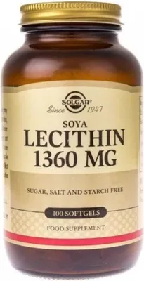 Productafbeelding van Solgar Soya Lecithin 100 capsules 5881