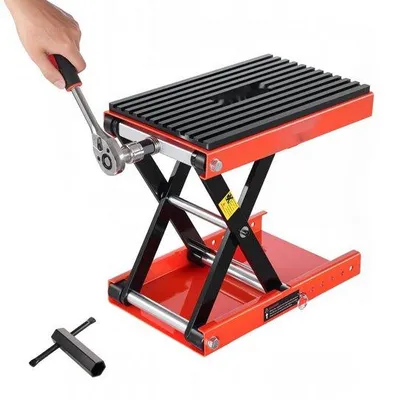 Obrázok produktu pre Nožnicový zdvihák na motorku - Nastaviteľný zdvíhací stojan 105-380 mm - Nástroj na zdvíhanie motorky