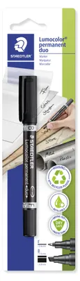 Immagine prodotto di STAEDTLOR® 348 B-9 BK Pennarello a doppia punta Lumocolor perm. BK