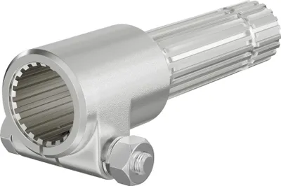 Image de Wiltec Manchon de Prise de force Cardan - Longueur 160 mm - Raccord logement 1 3/8" 21D - Raccord sortie 1 3/8" 21D - Ø 36 mm/34,87 mm - Arbre cannelé de tracteur