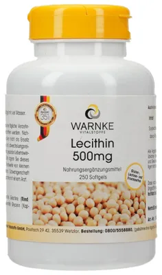 Obrázek produktu pro Doplněk stravy Warnke Vitalstoffe Lecithin, 250 kapslí