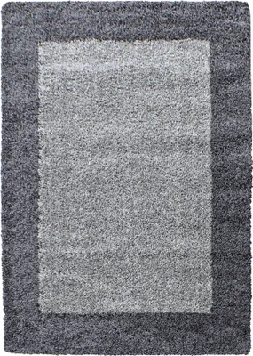 Immagine prodotto di Tappeto per soggiorno, pelo lungo, grigio, 300x400 cm, forma rettangolare, design con bordi