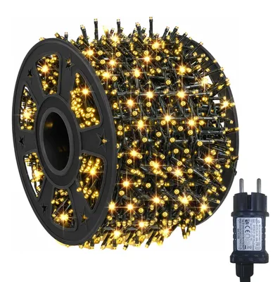 Cluster-Lichterkette 1000 LEDs, 25 m, warmweiß, IP44