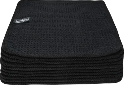 Produktbild von 10er Pack Schwarz Mikrofaser Spültücher 20x20cm fusselfrei & saugstark