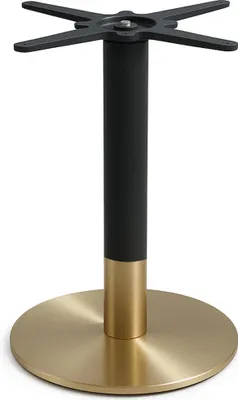 Produktbild von Tischbein aus Metall und Gusseisen 72 cm schwarz und gold - Oviala Montaigne