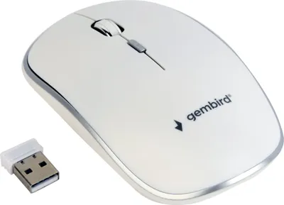 Immagine prodotto di gembird mouse OPT WIRELESS 4 pulsanti incl. nano USB bianco