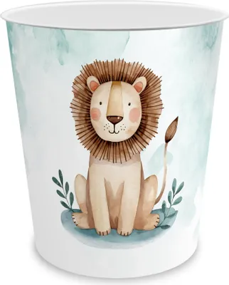 Produktbild von itenga Papierkorb für Kinder - Motiv LÖWE - ca. 11 Liter