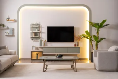 Produktbild von Moderner Stil für Ihr Wohnzimmer. Gemütliche Atmosphäre in jedem Detail