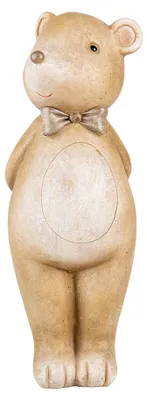 Image de Clayre & Eef Figurine de décoration Ours 18 cm Beige Plastique