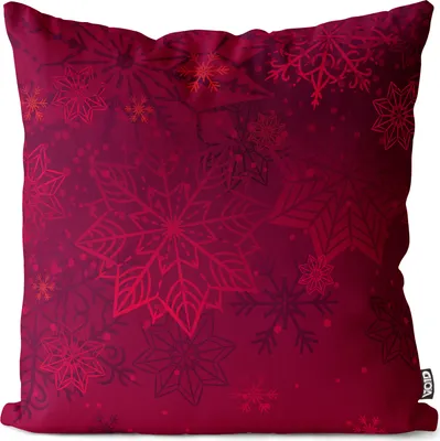 Produktbild von VOID Weihnachtsstern rot Kissenbezug Kissenhülle Sofakissen Kissen Deko Outdoor-Kissen Dekokissen