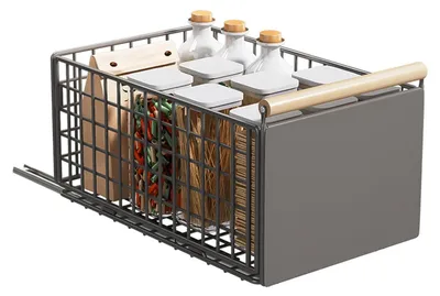 Image de Solidchoice - Organisateur de cuisine extensible avec étagère coulissante