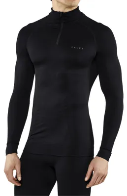 Productafbeelding van FALKE heren basislaagshirt Maximum Warm, hoge hals, ritssluiting, maat M/L, functioneel materiaal