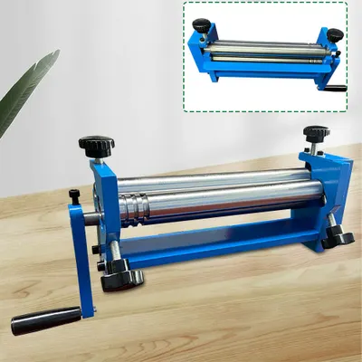 Zdjęcie produktu dla giętarka ręczna 300 mm Giętarka 3-rolkowa Giętarka okrągła Giętarka do blachy