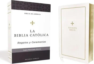 Produktbild von Biblia Católica, Regalos Y Ceremonias, Piel Reciclada, Blanco, Comfort Print