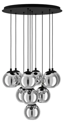 Image de Ariscani Lustre Moderne 10 Lumières Acier Noir