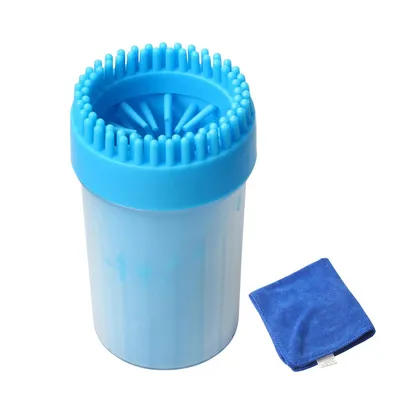 Productafbeelding van Famanu Hondenpootreiniger, siliconen - blauw