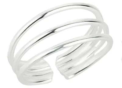 Produktbild von Zehenring Zehring drei Ringschleifen 925 Silber