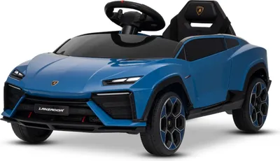 Produktbild von Elektrisches Ride-on-Auto Lamborghini Lanzador 12V mit Hinterradantrieb, lizenziert (einsitzig), blau, Lithiumbatterie, LED-Beleuchtung, breitem Sitz, 2,4-GHz-Fernbedienung, MP3-Player mit USB-/AUX-Eingang und Bluetooth-Verbindung