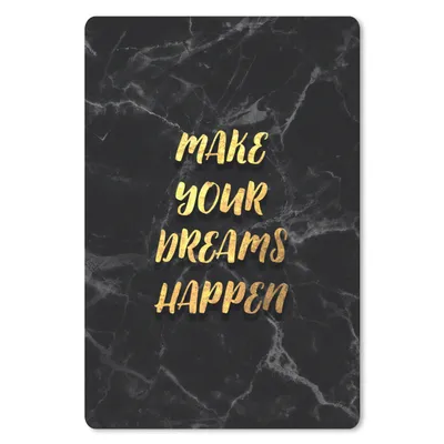 Produktbild von MuchoWow® Mauspad Mousepad Zitat - Traum - Schwarz - Gold 40x60 cm - Mousepads - Maus Mat - Pad - Mausunterlage - Schreibtisch Accesoire