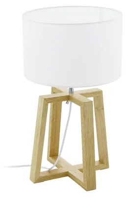 Zdjęcie produktu dla EGLO 97516, Biały, Drewno, Salon, Stal, Drewno, II, E27, 1 szt.
