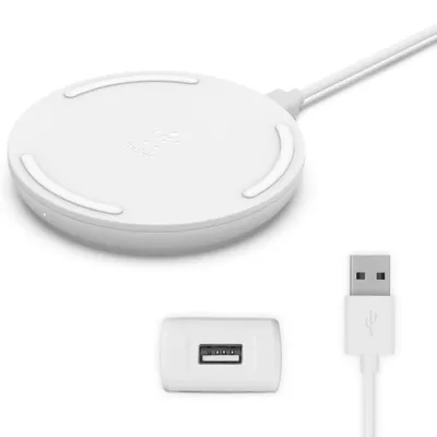Zdjęcie produktu dla Belkin WIA001VFWH, Automatyczna, Prąd przemienny, Bezprzewodowe ładowanie, 1,2 m, Biały