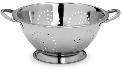 Edelstahl-Abtropfsieb mit Stiel, Ø 28 cm, Silber