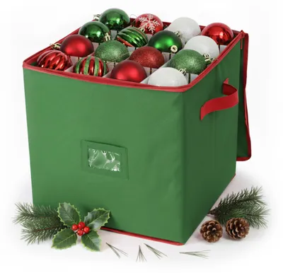 Weihnachtskugel-Aufbewahrungsbox für 64 Kugeln, 33x33x33 cm