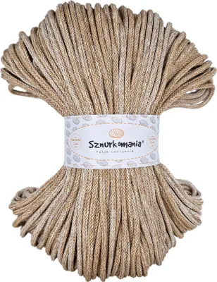 Obrázek produktu pro Pletená bavlněná šňůra 5 mm, smíšená barva melanž, 100 m, šňůra na macramé, šňůra na macramé, pletená šňůra, háčkovaná šňůra