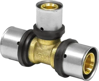 Immagine prodotto di Pipetec pressfitting tubo composito multistrato TH U T-pezzo centrale ridotto 16 / 20 / 26 mm - 20 x 2 - 16 x 2 - 20 x 2mm