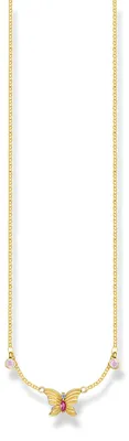 Produktbild von Thomas Sabo KE1951-488-7-L40v Damen-Collier Schmetterling Silber vergoldet