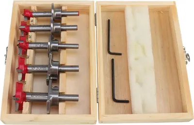 Produktbild von 5tlg Bohrer Satz Bohrlochsäge Lochöffner Holzbohrer Werkzeug 14-50mm silbe